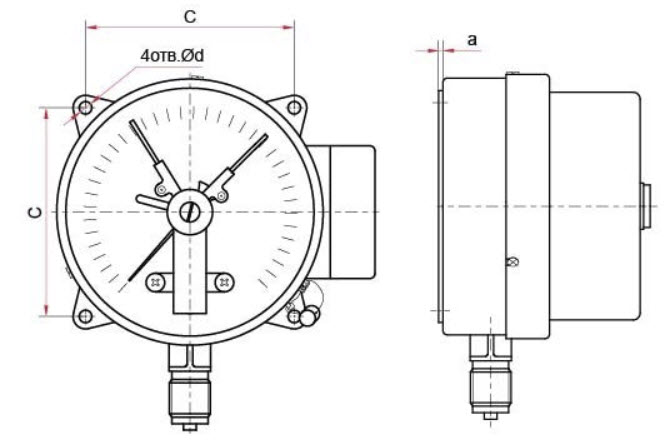 Электроконтактный манометр схема
